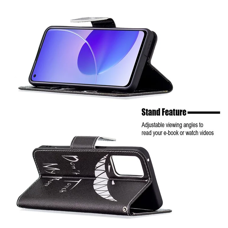 Étui Portefeuille en Cuir Magnétique Résistant aux Chocs avec Support pour Oppo Reno6 5G - Snicker