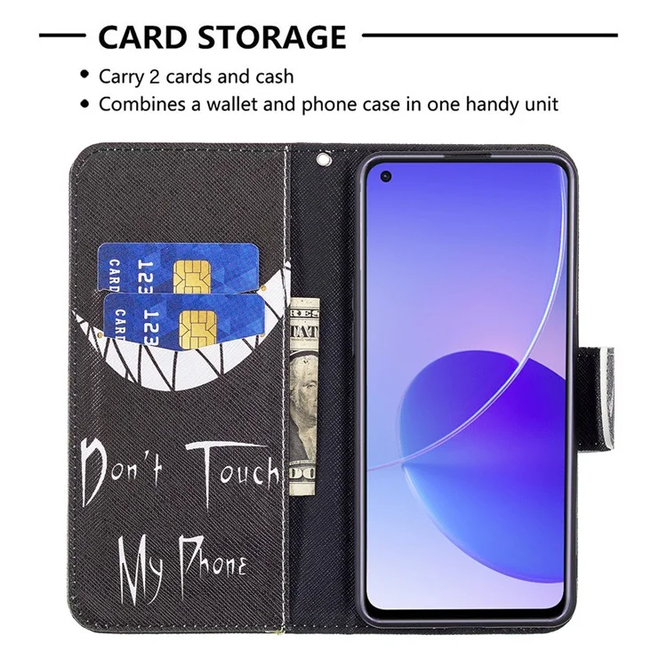 Étui Portefeuille en Cuir Magnétique Résistant aux Chocs avec Support pour Oppo Reno6 5G - Snicker