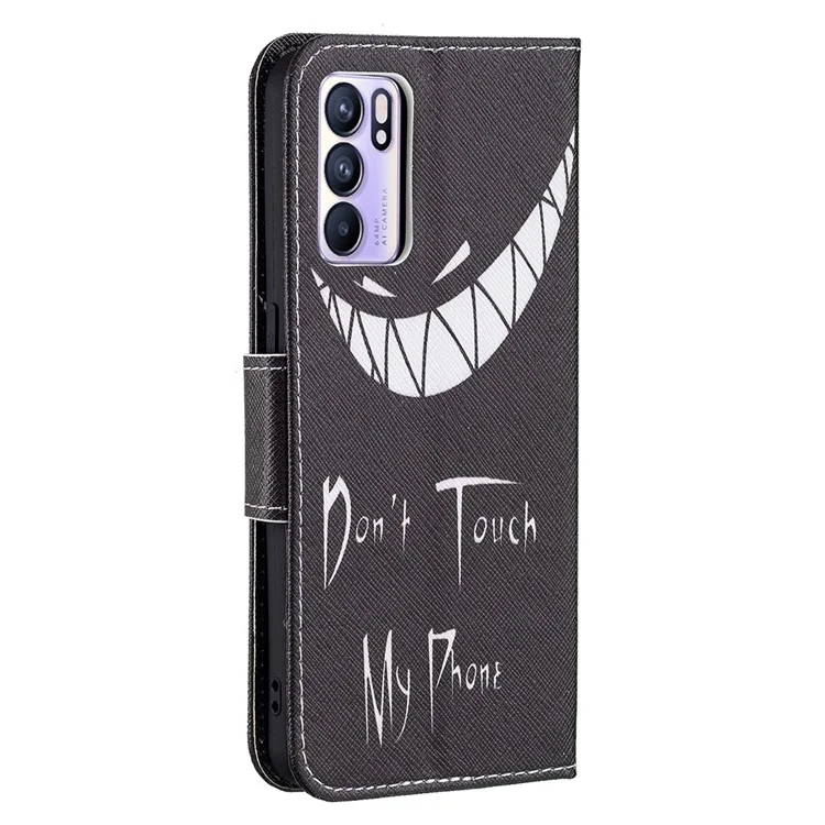 Étui Portefeuille en Cuir Magnétique Résistant aux Chocs avec Support pour Oppo Reno6 5G - Snicker