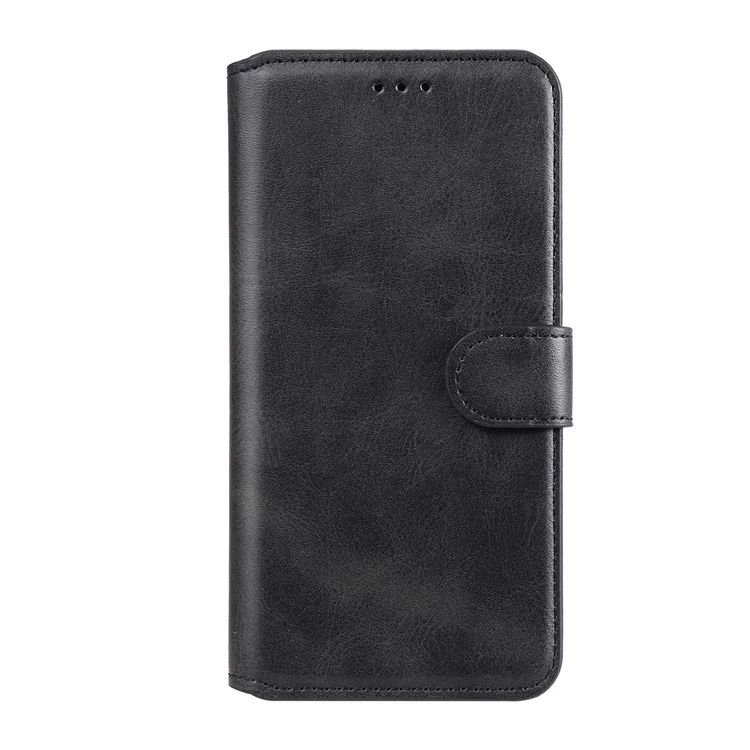 Wallet Stand Design Full Body Protection PU Leather Phone Case Cover for Realme 8 5G/V13 5G/Narzo 30 5G - Black