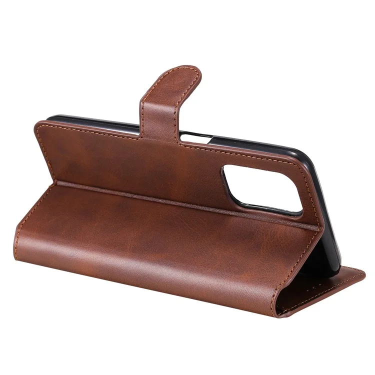 Funda de teléfono de piel clásica con soporte y billetera de alta calidad para Oppo A93 5G/A74 5G/A54 5G - Marrón