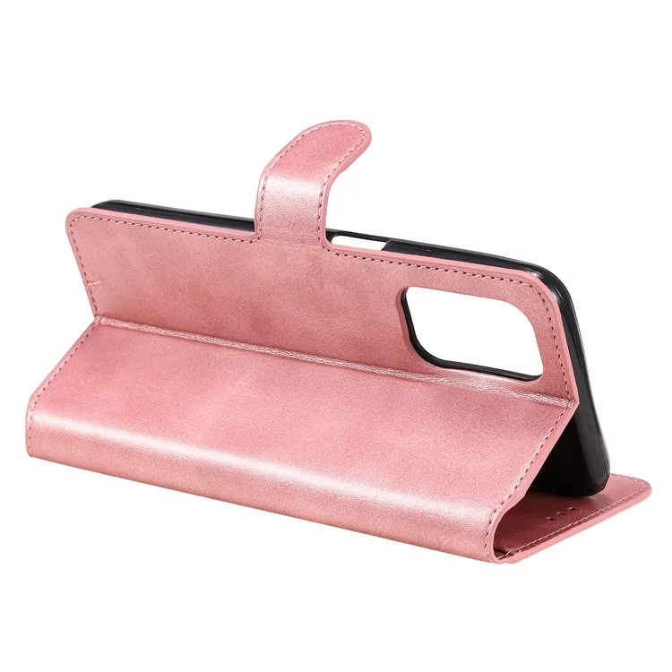 Portafoglio di Qualità Raffinata Custodia Per Telefono in Pelle di Fili di Stile Classico Per Oppo A93 5G/A74 5G/A54 5G - Oro Rosa