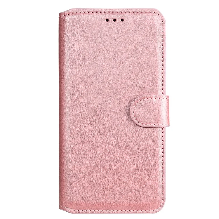 Portafoglio di Qualità Raffinata Custodia Per Telefono in Pelle di Fili di Stile Classico Per Oppo A93 5G/A74 5G/A54 5G - Oro Rosa