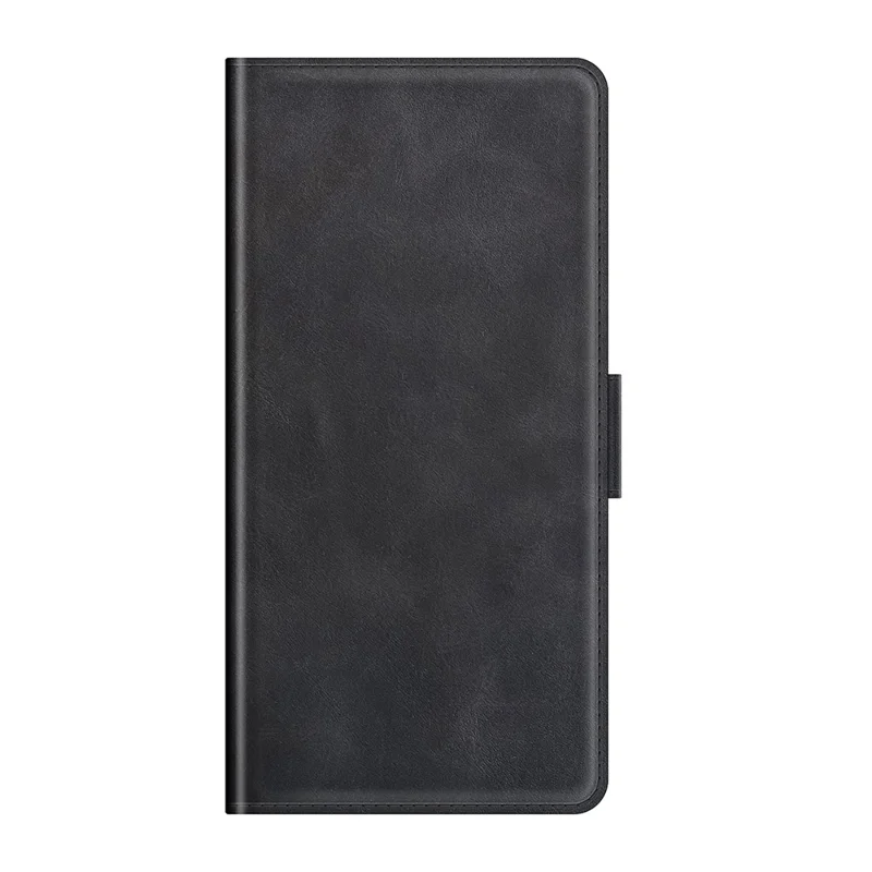 Well-protected Folio Flip Magnetic Clasp Closure Leather Case with Stand for Realme C21Y - Black