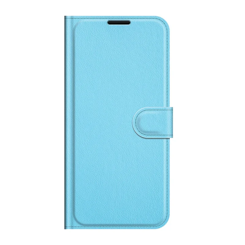 Folio Flip Litchi Skin Well-protected Leather Wallet Stand Design Cover for Oppo A16/A16s/A54s - Blue