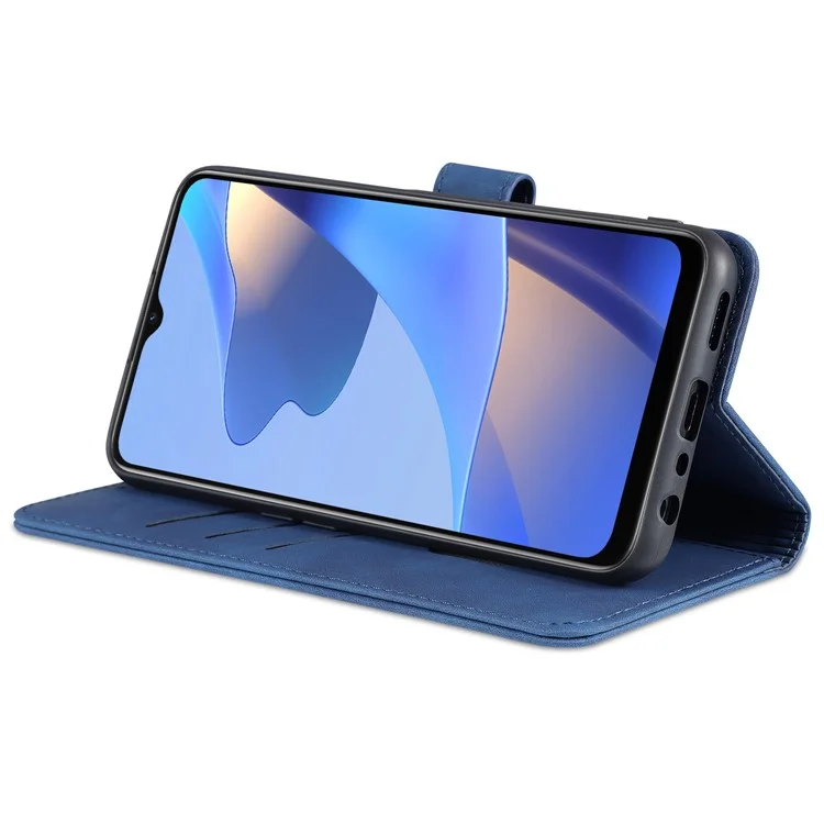 AZNS Cartera Diseño Stand PU Cuero Protección Completa Funda para Teléfono para Oppo A16/A16S/A54S - Azul