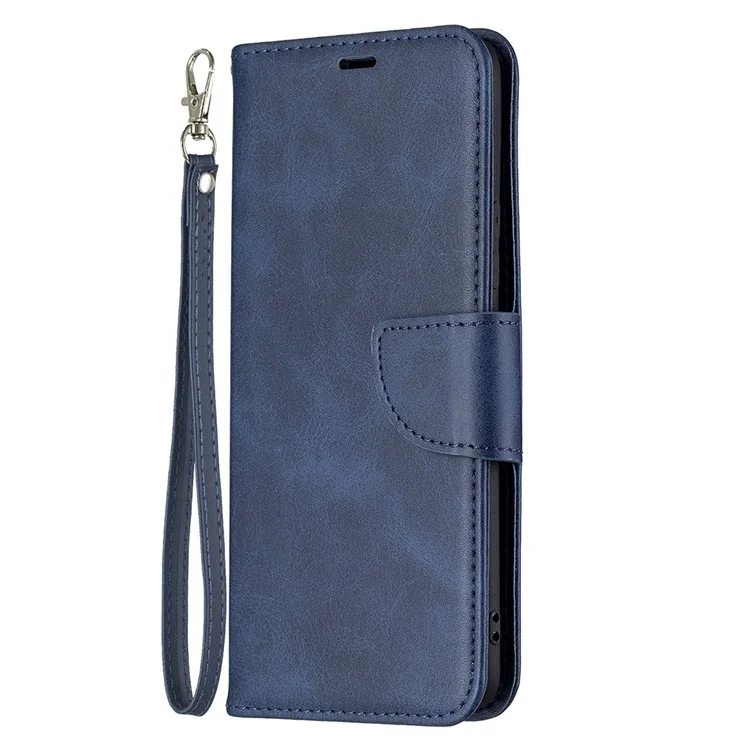 360 ° Cobertura Completa Stylish PU Couro Smartphone Carteira De Carteira Para Realme 8/8 Pro - Azul