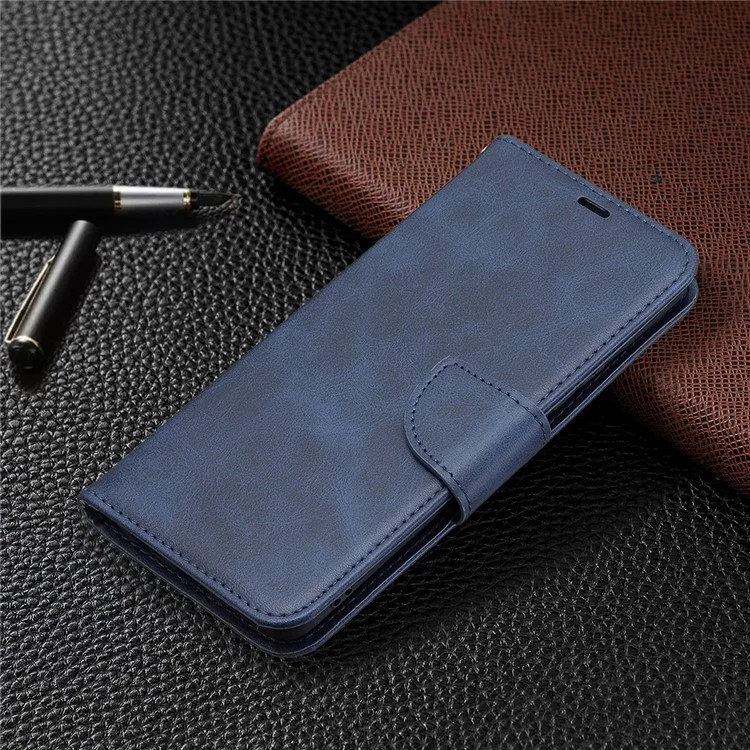 360 ° Cobertura Completa Stylish PU Couro Smartphone Carteira De Carteira Para Realme 8/8 Pro - Azul