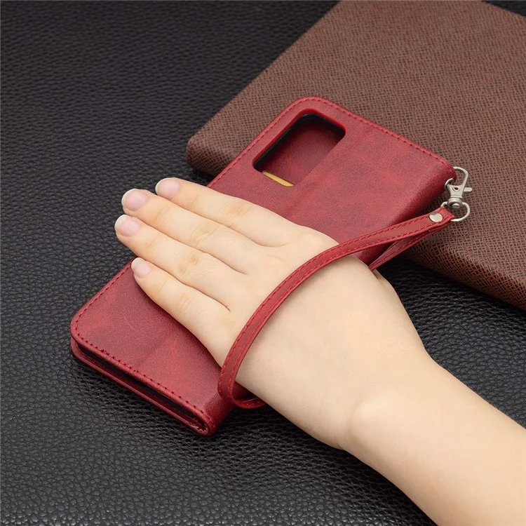 360 ° Couverture Complète Anti-rayures Smartphone Smartphone Smartphone Smartphone Porte-monnaie Pour OPPO RENO6 5G - Rouge
