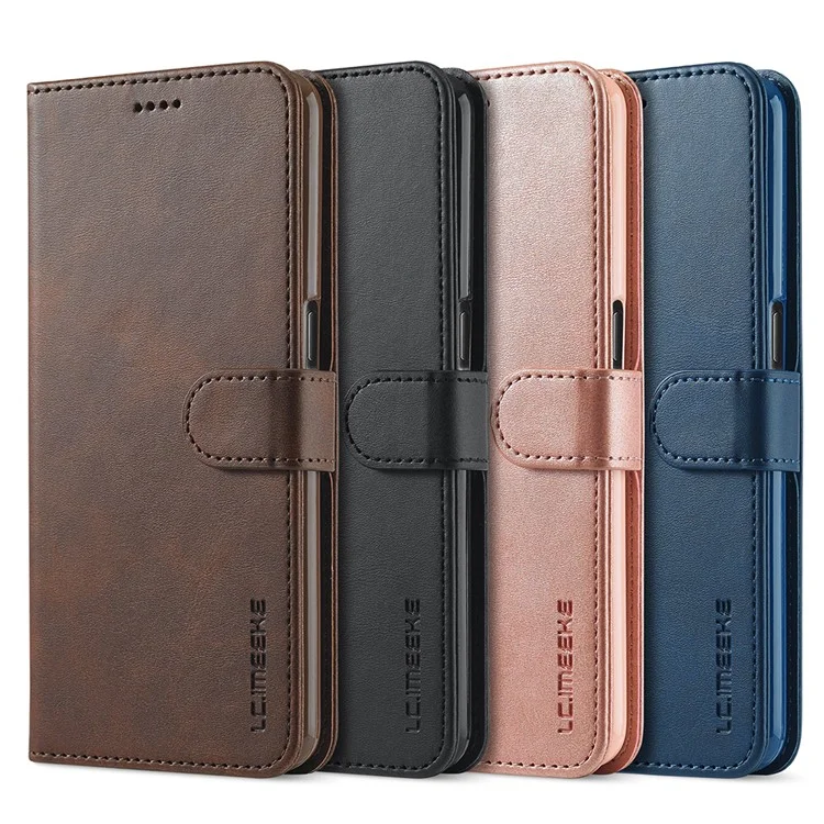 Lc. Imeeke Leather Phone Cover Swellet Case Для Oppo Reno6 5G - Черный