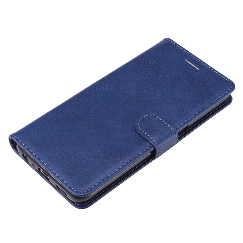 For Oppo A55 5G / A54 4G / A16 4G / Realme V11 5G Case Solid Color Leather Mobile Cover Wallet Stand with Strap - Blue