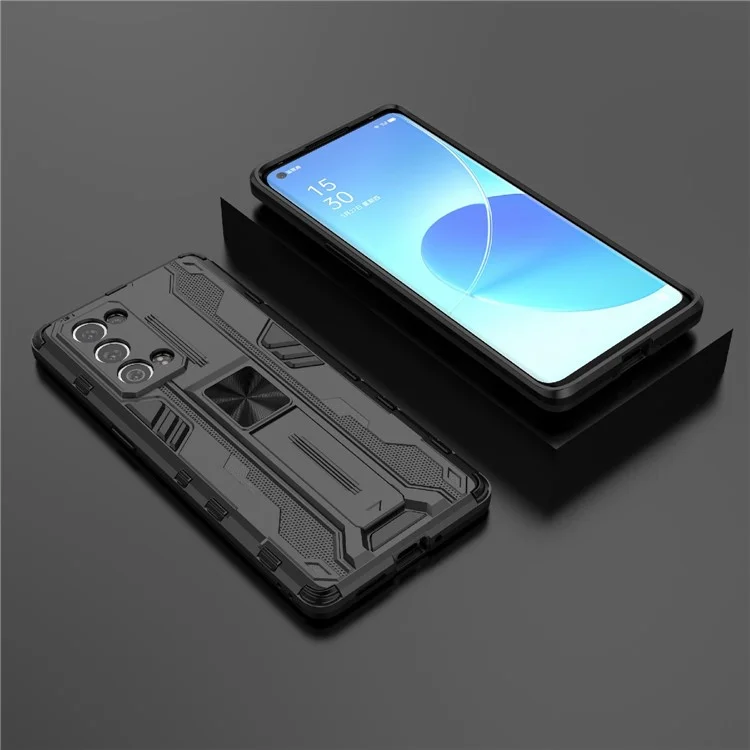 Custodia protettiva in PC rigido e TPU morbido per Oppo Reno6 Pro+ 5G, a prova di caduta - Nero