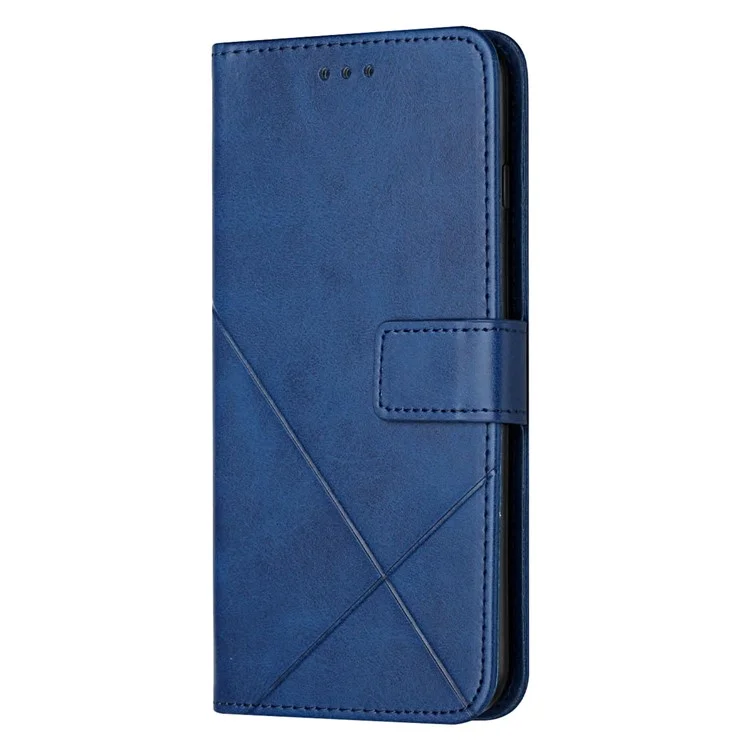 Custodia Portafoglio in Pelle Tinta Unita con Chiusura Magnetica e Supporto per Oppo A16 / A16s / A54s - Blu