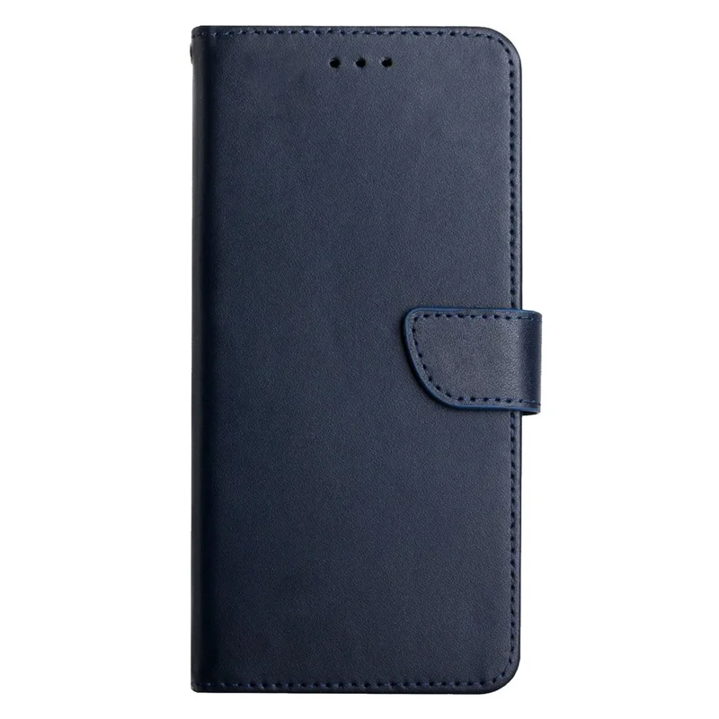 For Realme 8 5G/V13 5G/Narzo 30 5G Phone Cover Nappa Texture Genuine Leather Stand Wallet Protective Case - Blue
