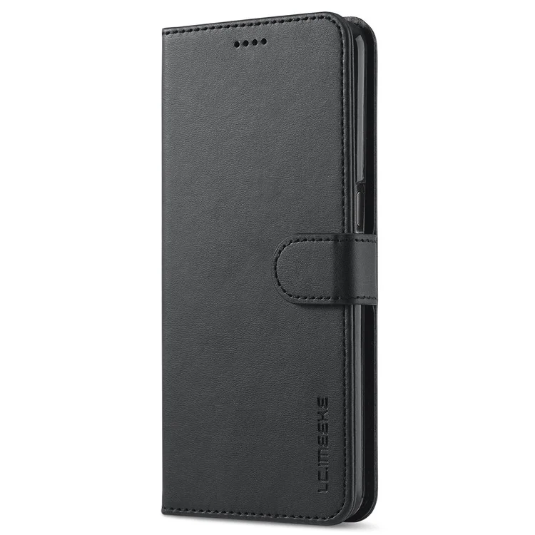 LC.IMEEKE PU Leather Wallet Stand Folio Flip Protective Phone Case Cover for Oppo A16/A54s/A16s/A56 5G - Black