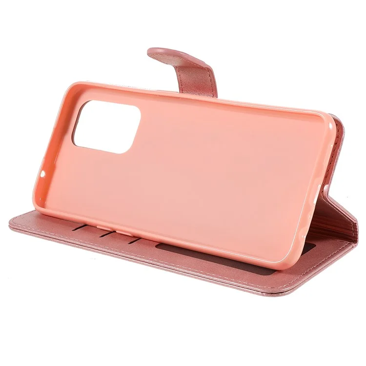 LC.IMEEKE PU Leather Foldable Stand Protective Phone Case Wallet Cover for Oppo A95 5G - Pink