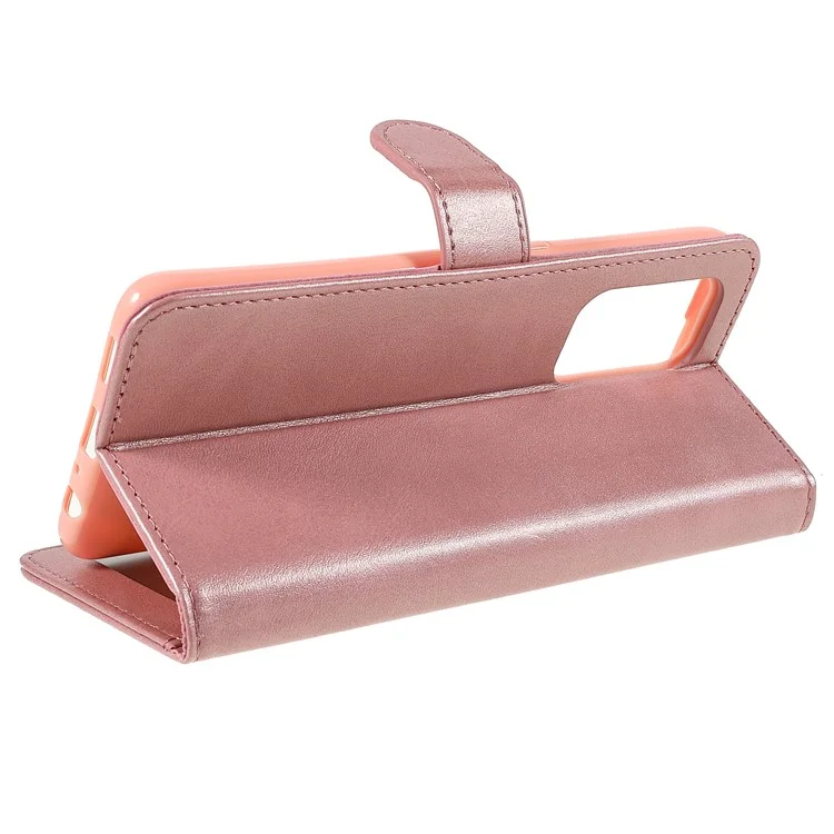 LC.IMEEKE PU Leather Foldable Stand Protective Phone Case Wallet Cover for Oppo A95 5G - Pink