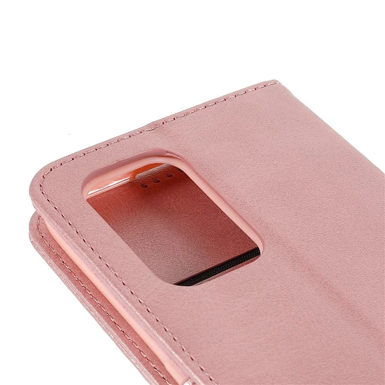 LC.IMEEKE PU Leather Foldable Stand Protective Phone Case Wallet Cover for Oppo A95 5G - Pink