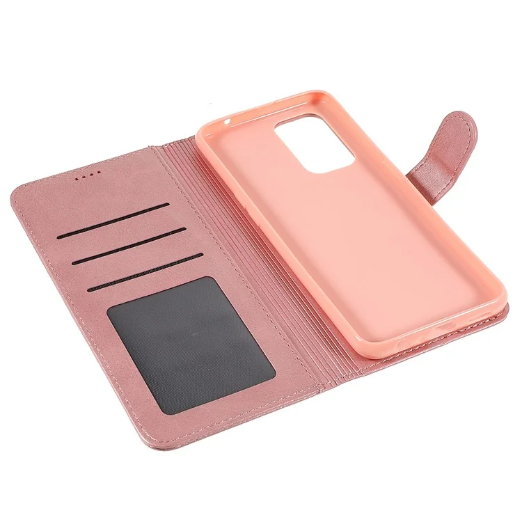 LC.IMEEKE PU Leather Foldable Stand Protective Phone Case Wallet Cover for Oppo A95 5G - Pink