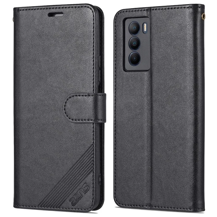 AZNS Dual-side-magnetverschluss PU Leder-ständer Brieftasche Horizontale Flip-telefonabdeckung Für Vivo T1 5g - Schwarz