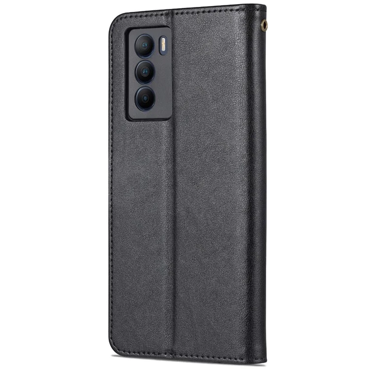 AZNS Dual-side-magnetverschluss PU Leder-ständer Brieftasche Horizontale Flip-telefonabdeckung Für Vivo T1 5g - Schwarz