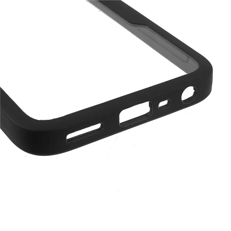 Per Realme 8i/Narzo 50 4G Acrylic + TPU Hybrid Phone Case con PET Screen Protector Copertura a 360 gradi Protezione per telefono - Nero