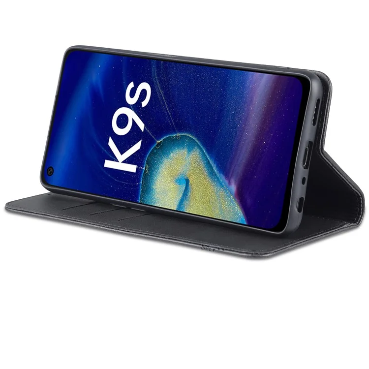 AZNS Ben Protetto Per la Copertina Del Telefono Per il Telefono Per il Portafoglio Per il Portafoglio di Shock Per il Portafoglio Per il Portafoglio Per la Pelle Per L'oppo K9s/realme Q3s - Nero
