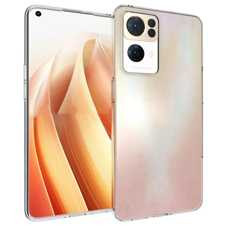 10Pcs/Pack Clear Soft TPU Inner Watermark-resistant Anti-scratch Phone Back Cover Case for Oppo Reno7 Pro 5G