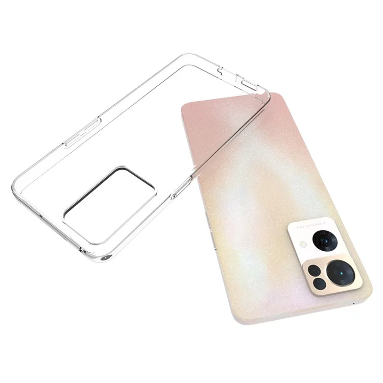 10pcs / Pack Clear Soft TPU TPU Inner Inner Watermark Résistant au Téléphone Anticratch Back Cover Couverture Pour Oppo Reno7 Pro 5G