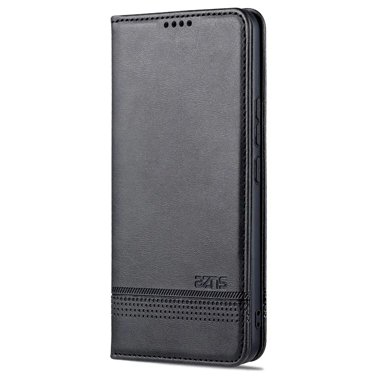 AZNS Book Stand pu Leather Téléphone Magnétique Magnétique Auto-absorbed Portefeuille Flip Cover For Vivo S10e / V23e 4G - le Noir