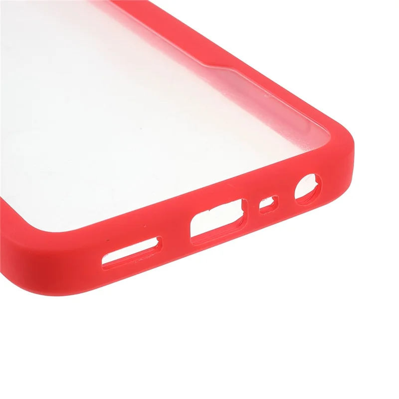 Drop-proof Well-protected PET Screen Protector + Acrylic Back Panel + TPU Frame Case for Oppo A16/A16S/A55 5G/A54 4G/A54s - Red