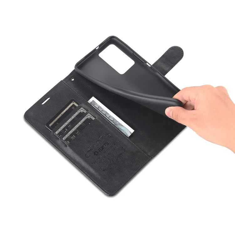 Azns Textured PU Stand Worthet Case di Chiusura Magnetica Coperchio Antiurto Per Vivo Iqoo Z5 - Nero