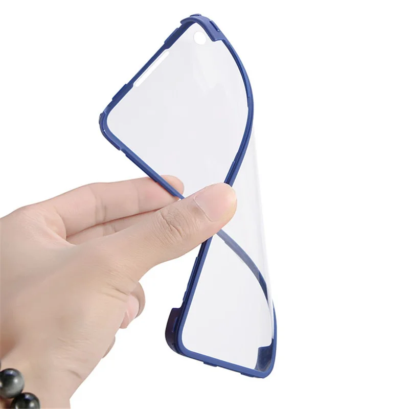 All-round Shockproof Phone Case PET Screen Protector + Acrylic Back Panel + TPU Frame Cover for Oppo A54 5G/A74 5G/A93 5G - Pink