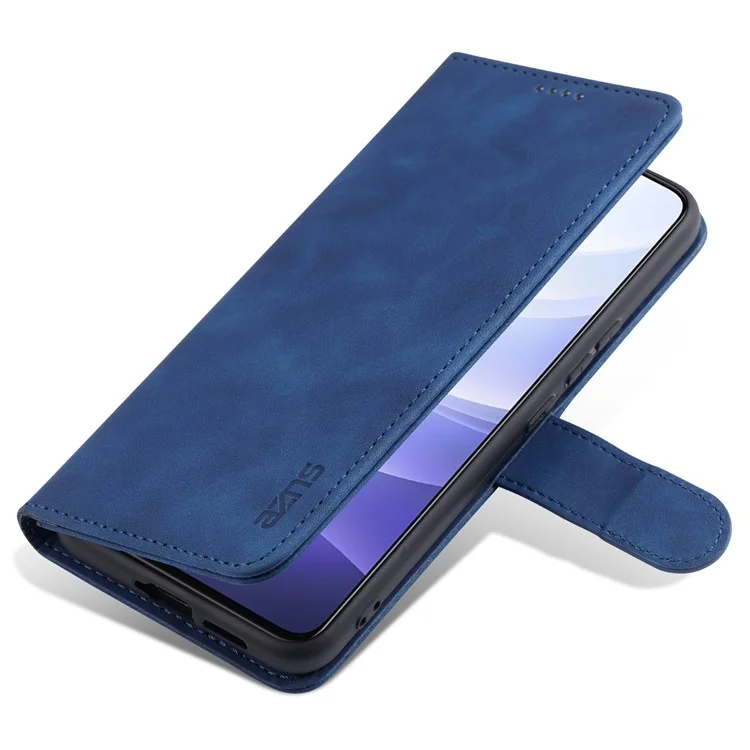 AZNS PU Cuir Magnetic Classe Couvre du Support Portefeuille TPU Inner TPU Téléphone Pour Vivo Y71t 5G / V21e 5G - Bleu