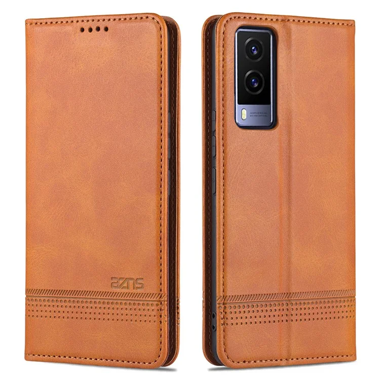 AZNS Magnetic Auto-absorbiertes Vollschutz-abdeckungsabdeckung PU Leder-ständer Brieftasche Telefonhülle Für Vivo Y71t 5g/v21e 5G - Braun