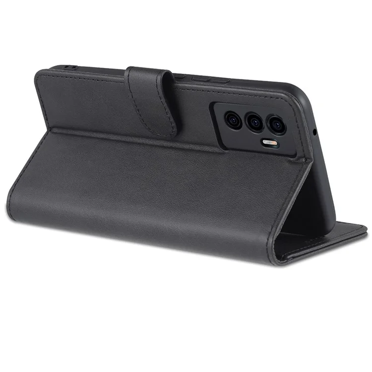 AZNS Full Body Protection PU Portafoglio In Pelle Puling Custodia Protettiva Per Telefono Per Vivo S10E / V23E 4G - NERO