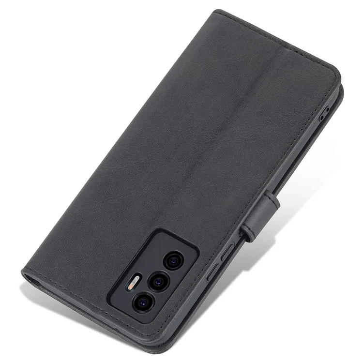 AZNS Full Body Protection PU Portafoglio In Pelle Puling Custodia Protettiva Per Telefono Per Vivo S10E / V23E 4G - NERO