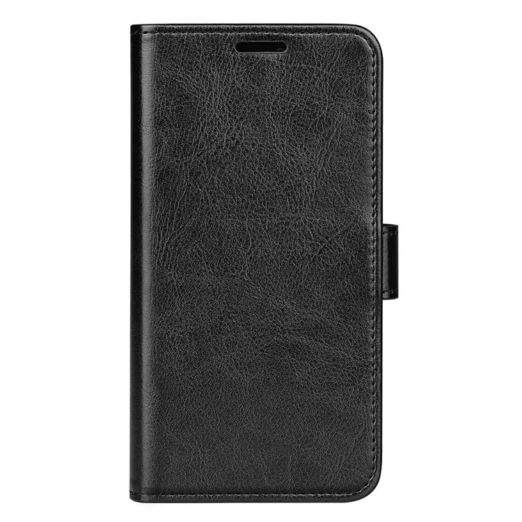 Para Oposição A55s 5g Crazy Horse Textura PU Couro Casa de Couro Flip Caixa de Telefone Interior TPU Stand Stand Cover - Preto