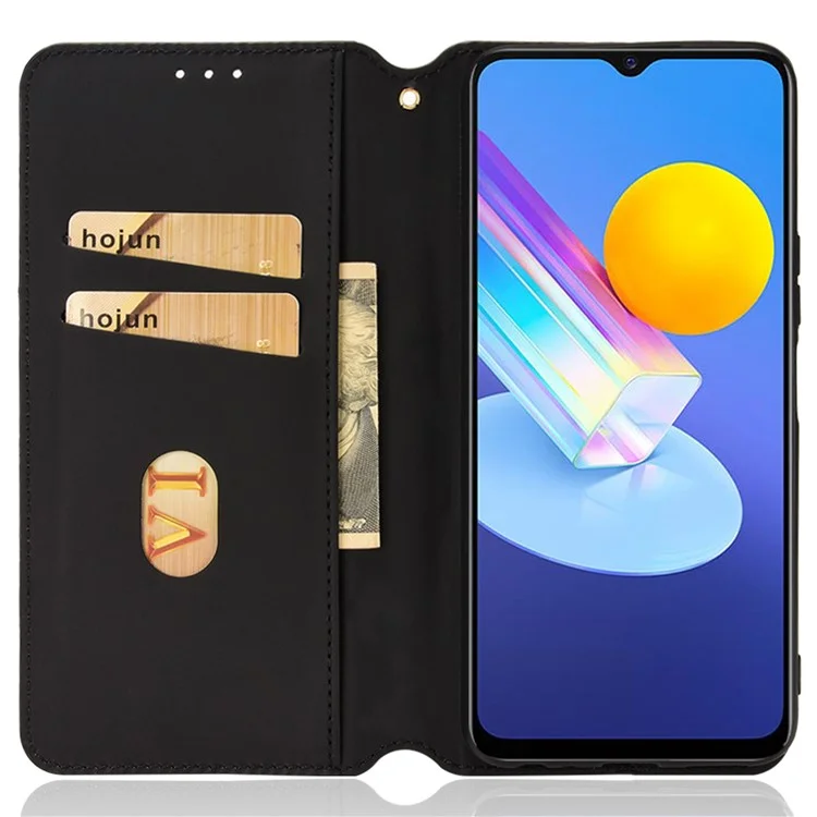 Pour vivo Y72 5G (Global)/Y52 5G/Y53s 5G/iQOO Z3 5G/T1X/iQOO Z5x 5G Étui de protection portefeuille avec support en cuir à motif en relief 3D - Bleu