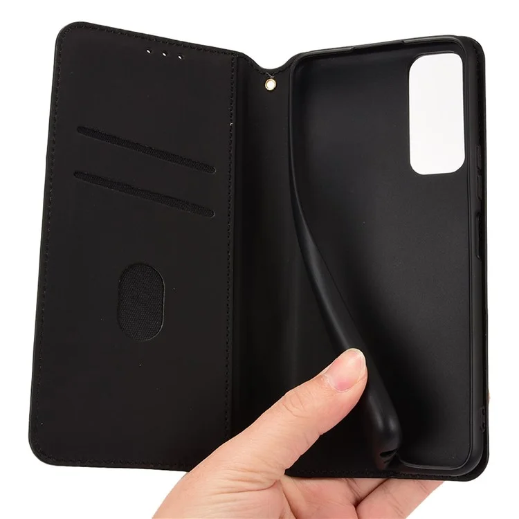 Pour vivo Y72 5G (Global)/Y52 5G/Y53s 5G/iQOO Z3 5G/T1X/iQOO Z5x 5G Étui de protection portefeuille avec support en cuir à motif en relief 3D - Bleu