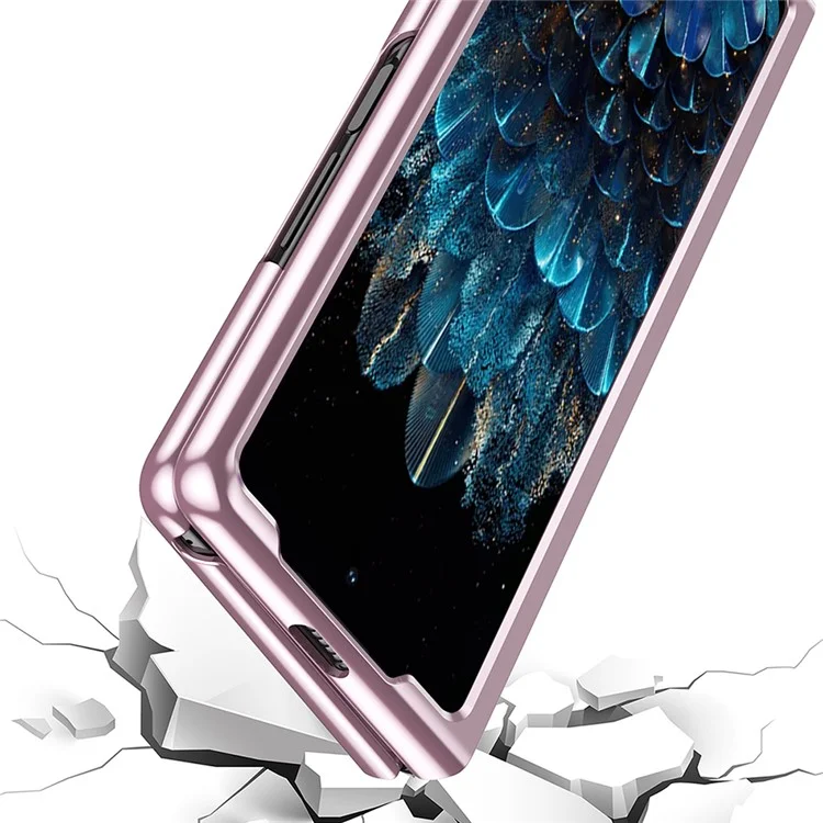 Für Oppo Finden Sie N Anti-scratch Stylish Electroplating Hard PC Cover Transparentes Faltungsmobile Hülle - Schwarz