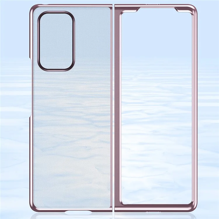 Für Oppo Finden Sie N Anti-scratch Stylish Electroplating Hard PC Cover Transparentes Faltungsmobile Hülle - Schwarz