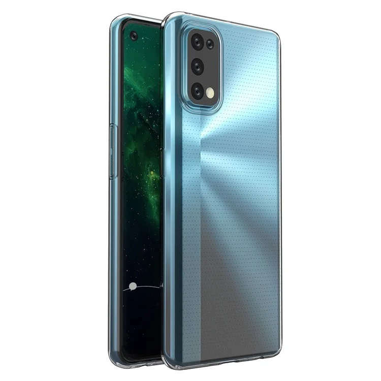 Para Realme 7 Pro Crystal Clear Diseño Transparente Caja Posterior Resistente a los Golpes Funda Protectora de TPU Suave Cubierta de Teléfono