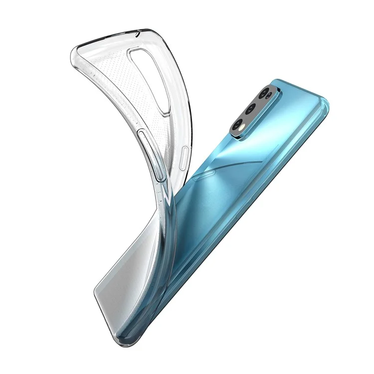 Para Realme 7 Pro Crystal Clear Diseño Transparente Caja Posterior Resistente a los Golpes Funda Protectora de TPU Suave Cubierta de Teléfono