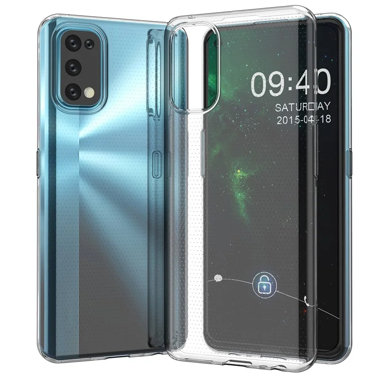 Para Realme 7 Pro Crystal Clear Diseño Transparente Caja Posterior Resistente a los Golpes Funda Protectora de TPU Suave Cubierta de Teléfono