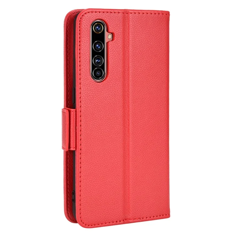 Per Realme X50 Pro 5G/X50 Pro Player Litchi Texture Wallet Stand Leather Phone Case with Double Magnetic Clasp - Rosso
