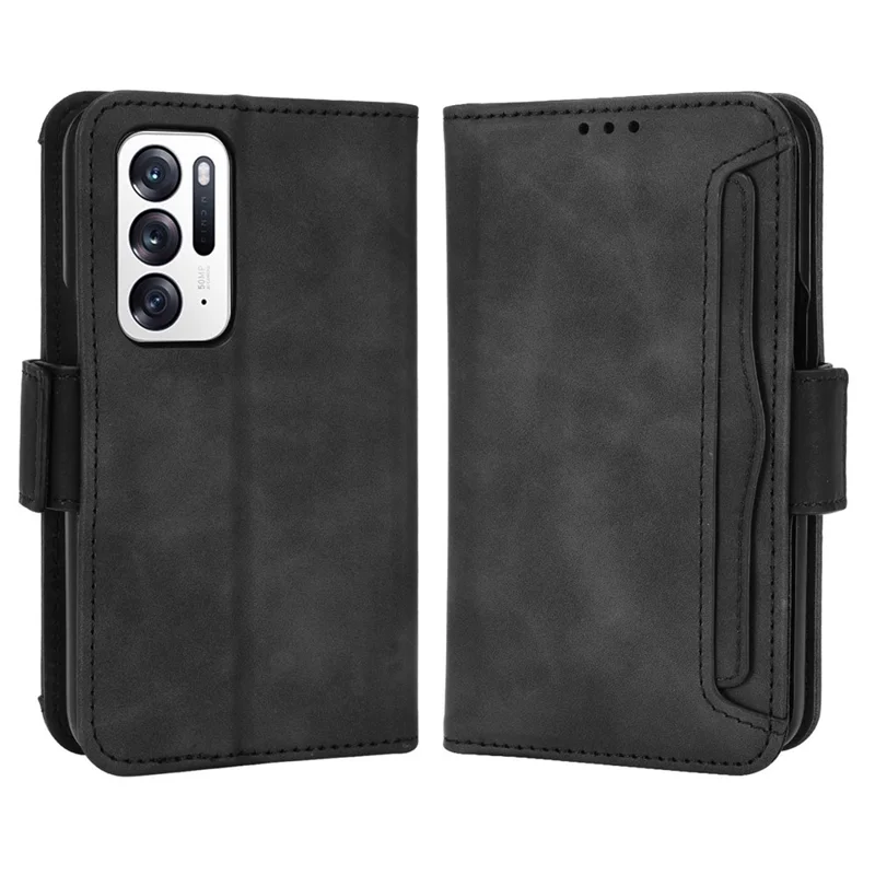 Per Oppo Trova N PU Pullotto Pafetto Cusso di Frip Stant Caglie Sche Schock Afrout TPU Shock Inter Inter - Nero