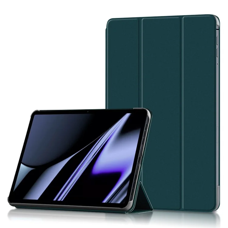 Pour Oppo Pad Tri-fold Stand pu Leather + TPU Protection All-round Protection Tablet Cover Cover - Vert