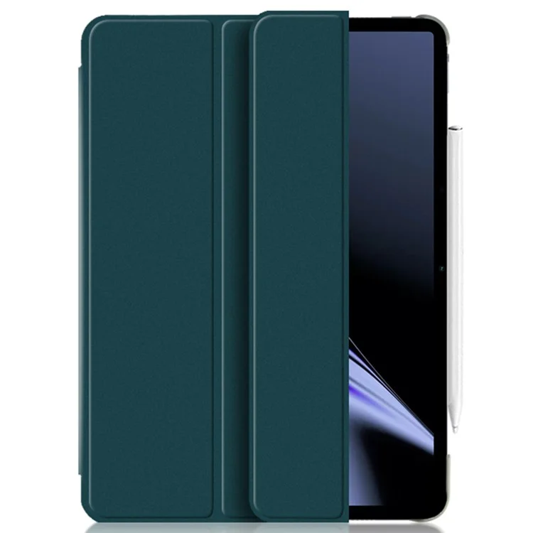 Pour Oppo Pad Tri-fold Stand pu Leather + TPU Protection All-round Protection Tablet Cover Cover - Vert