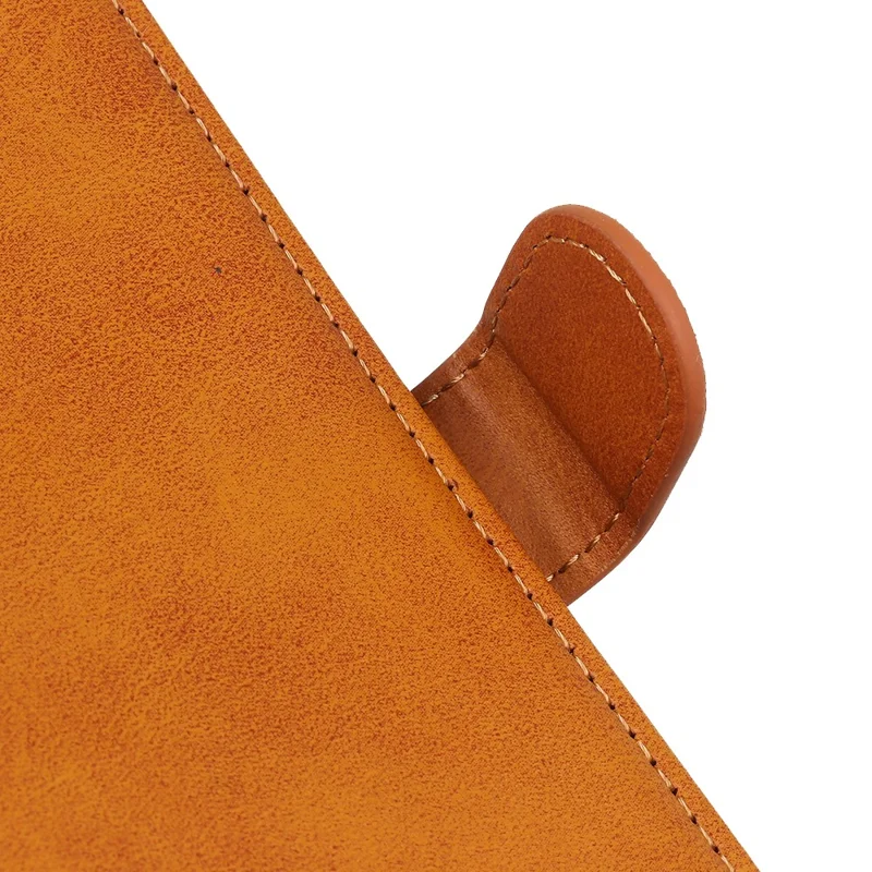 For Oppo A96 (China)/Reno7 Z 5G/Reno7 Lite/Reno8 Lite 5G/F21 Pro 5G/OnePlus Nord N20 5G Textured Leather Cover Magnetic Clasp Phone Case Wallet with Foldable Stand - Brown